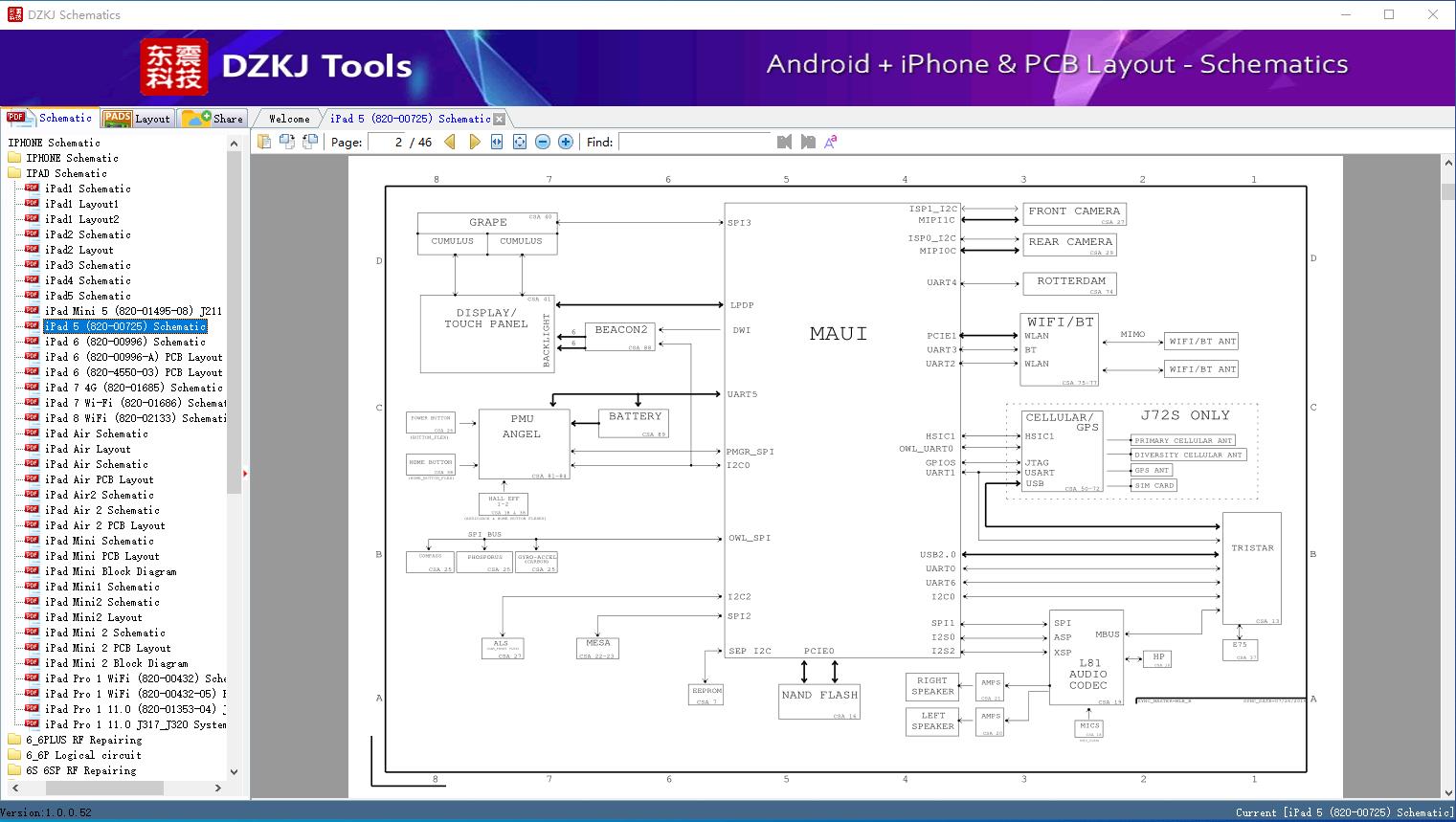 iPad 5 (820-00725) Schematic